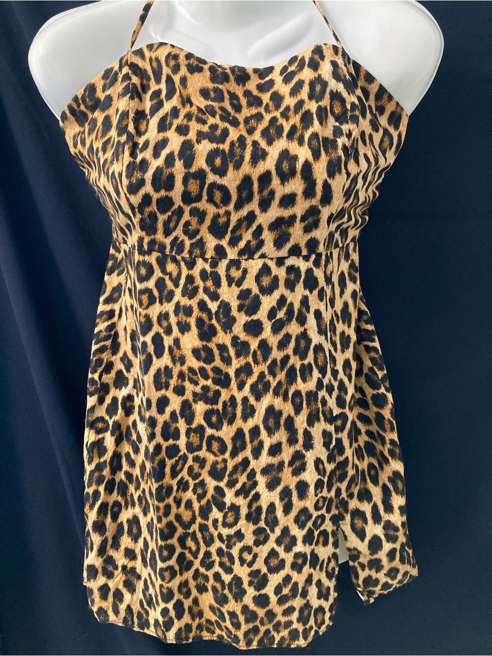 Zara Leopard Print Mini Dress in Brown and Black